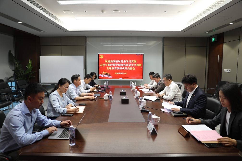 诚通混改临时党委召开主题教育调研成果交流研讨会